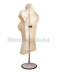 Female Mannequin Form Flesh + Metal Stand + Hanging Hook / Women Torso Display