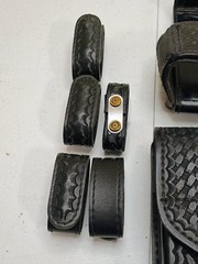 Duty Belt Accs. Flashlight Mace Double Mag Radios Key Cuff Glove Belt Keepers