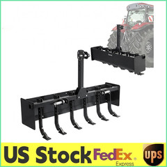 55″Tow Behind Box Scraper Box Blade 3-Point Quick Hitch FOR CAT 0 CAT 1 Tractors