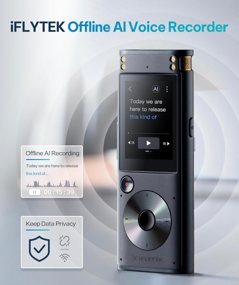 iFLYTEK Offline Voice Recorder with Playback