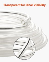 VEVOR Clear Vinyl Tubing 3/8″ ID x 1/2″ OD 50FT Plastic PVC Tubing Flexible Hose