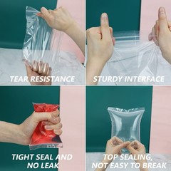 – 13″ x 15″(200 Count) Large Zip Poly Bags – Clear Plastic Reclosable Storage…