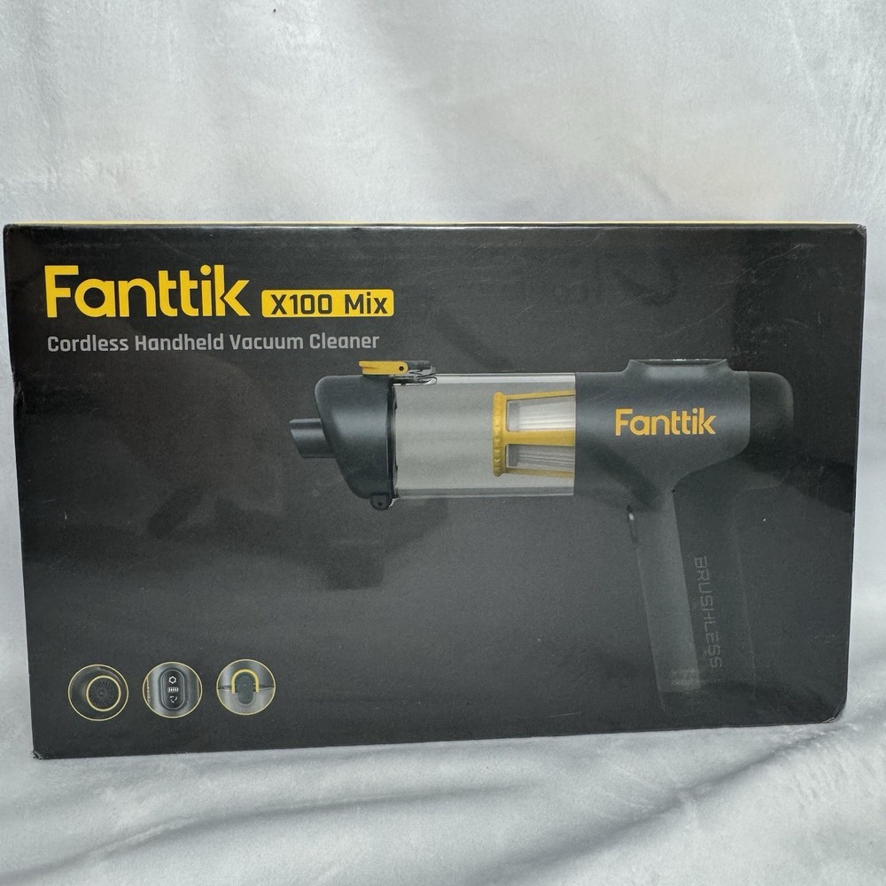 Fanttik Slim X100 Mix Car Vacuum, 4 in 1 Handheld Air Duster, 12000PA