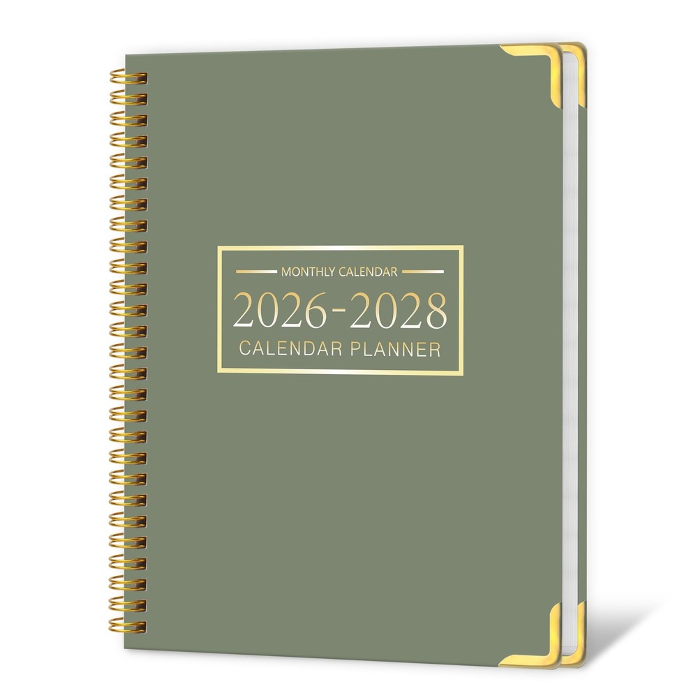 3 Year Monthly Planner 20262028 8.5 x 11 Spiral Bound Notes Pages for School &