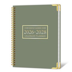 3 Year Monthly Planner 20262028 8.5 x 11 Spiral Bound Notes Pages for School &