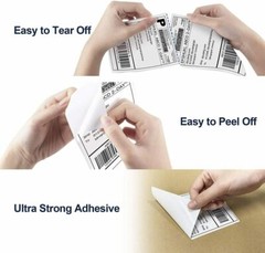 500x Fanfold Direct Thermal Shipping Labels for Zebra & Rollo Printers 4″ x 6″