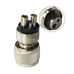 Dental Handpiece Tubing Change Adapter Connector Converter 4Holes to 2Holes