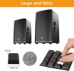 Rubber Feet for Electronics-Adhesive Rubber Feet 16PCS, Black Rubber Bumpers Sel