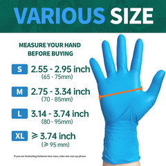 Supmedic Vinyl Disposable Exam Gloves, 4Mil Powder-Free Latex-Free Food Grade Co