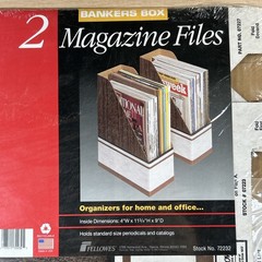 Bankers Box 72232 Corrugated Cardboard Magazine File – Wood Grain (2/CT) New