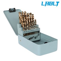 LABLT 25 Pcs 1-13MM Cobalt Jobber Twist Drill Bit Sets For Drilling Hard Metal