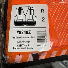 Ergodyne GloWear Safety Vest L/XL 8248Z High Visible Sleeveless ANSI Class R2