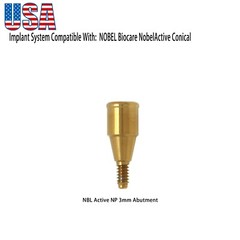 US Implant Locator Abutments Fits Nobel Active Male Caps Dental NP RP 1.0-5mm