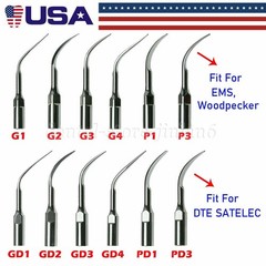 5× Dental Ultrasonic Piezo Scaler Tips fit Woodpecker EMS DTE SATELEC Handpiece