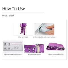 Air Pressure Pressotherapy Device Lymphatic Drainage Slimming Suit Body Massager