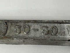 TIN LEAD SOLDER BAR 50/50 WARRANTED 3/4″ x 13″ Grade A Approx 1 lb 8 oz