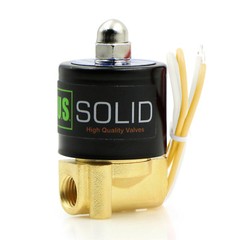 U. S. Solid 1/4″ Brass Electric Solenoid Valve 110V AC Normally Closed VITON