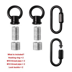 HALIGATE Hook Rings for Light Fixture M10/M12 Available Pack of 2 with Black