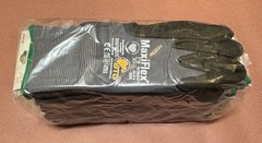 ⭐12 PAIRS MAXIFLEX 34-874T ULTIMATE NITRILE GRIP COATED WORK GLOVES SIZE 8 (M)⭐