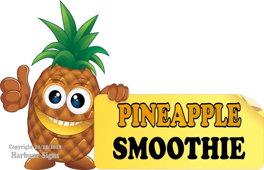 Pineapple Smoothie (Choose Your Size) DECAL Food Truck Concession Sticker