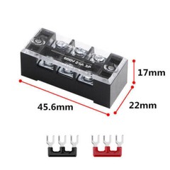 3-12 Pin Terminal Block Barrier Strip Dual Row Screw 15A with Cover 1/5/10 Sets