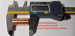 12mm Copper Laser Diode Mount Blank Modules – 3.8mm – 5.6mm – 9mm – DTR-CLMV5-12