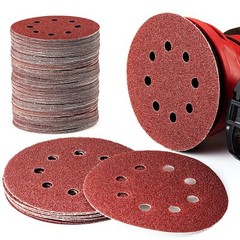 100PCS 5 Inch Sanding Disc 40 60 80 120 180 220 320 Grit Hook Loop Sandpaper Pad