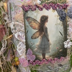 Fairy Junk Journal Silver Pink Boho Woodland Grungy Softcover 3 Signatures