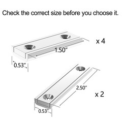 Magnets Strong Neodymium Rectangular Magnetic Bar 4Pack Wall Mounting with Holes