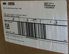 6 rolls 3M Scotch Clear Tape High Tack Box Sealing 371 6 x 48mm (2″) x 999yds