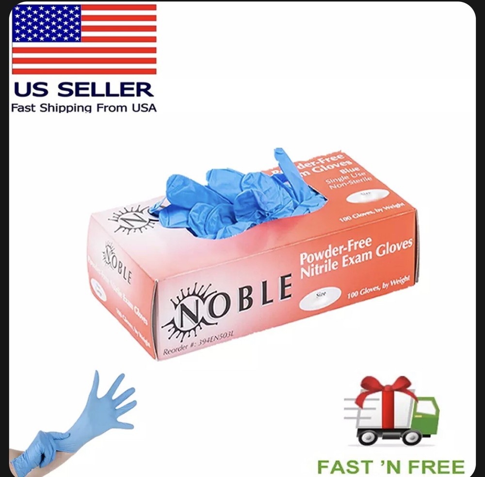 Gloves 1000pcs Nitrile Exam Gloves (Latex Free- Powder Free) LARGE Size