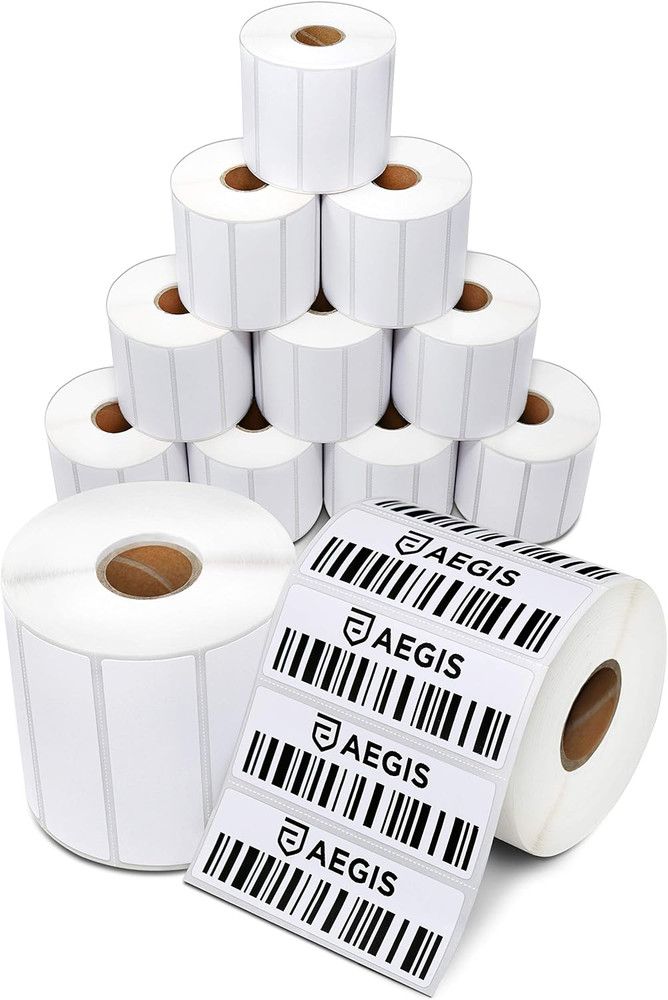 – 3″ X 1″ Direct Thermal Labels (12 Rolls, 1300 Labels/Roll) for Barcodes, Addre