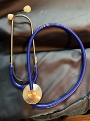 Blue Single Head Diaphragm Acoustic Stethoscope for Internal Family Medicine