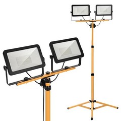 20000 Lumen 200W LED Work Light with Stand 2 Head Tripod
