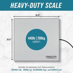 Heavy Duty Shipping Scale with 440 lb Capacity LCD Display Auto Shut Off Feature