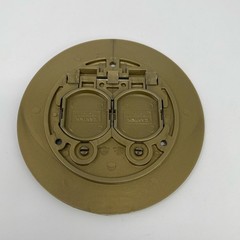 CANTEX Duplex Floor Box Cover, Bronze PVC, Round 5.5 in (5133678)