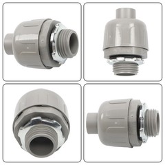 30 Pcs 1/2 Inch Liquid Tight Connector PVC Electrical Conduit Fittings Straight