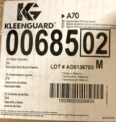 Qty 12 KLEENGUARD A70 2XL Chemical Protective Coverall w/Hood & Boot 00685 new