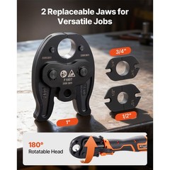 Uimoso 18V Cordless Mini Press Tool Kit for PEX Pipe and Copper Rings