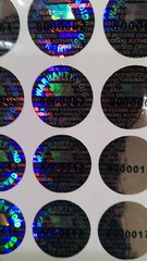 200 ROUND Pair serial 14 MM TAMPER EVIDENT SECURITY VOID HOLOGRAM LABELS SEALS