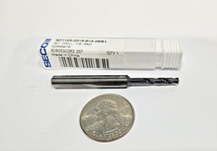 Seco 1/8in – 0.125in 140° Solid Carbide Jobber Drill PVD, Right Hand Cut, Spiral
