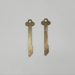 2x York Diebold Safe Deposit Lock Key Blanks 0.052″ T x 0.38″ W x 3.55″ L Flat