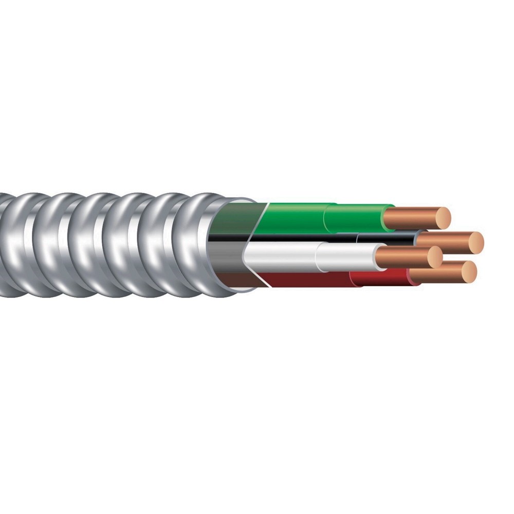 10/3 Solid Copper Metal Clad Cable With Ground Type MC Aluminum Armored 600V