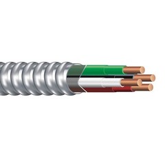 10/3 Solid Copper Metal Clad Cable With Ground Type MC Aluminum Armored 600V
