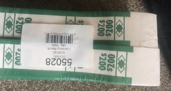 Currency Straps, Money Bands, Green, $200 in Dollar Bills – 1000 Bands