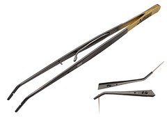 Endodontic Tweezer Paper Point Angled with Lock Tip Surgical Forceps ARTMAN