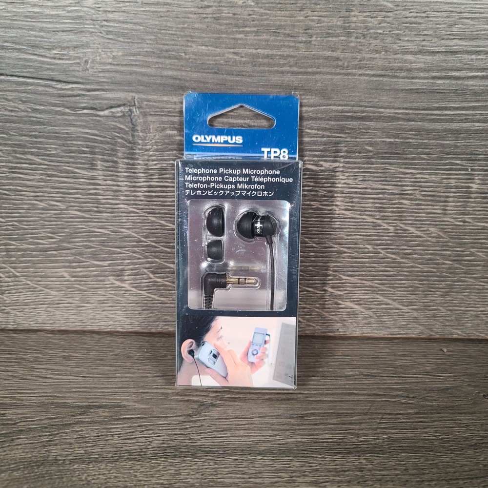 NIB Olympus TP8 Telephone Pickup Microphone For Voice Recorders Old Tech