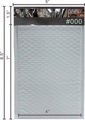 Polycyberusa® 500#000 4 X7 Poly Bubble Mailers Padded Envelopes 500PM#000
