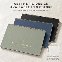 Beautiful 2026-2027 Monthly Planner and Calendar Book – Modern to Do List Notebo