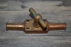 Vintage Industrial Brass Bronze T-Handle Door Latch